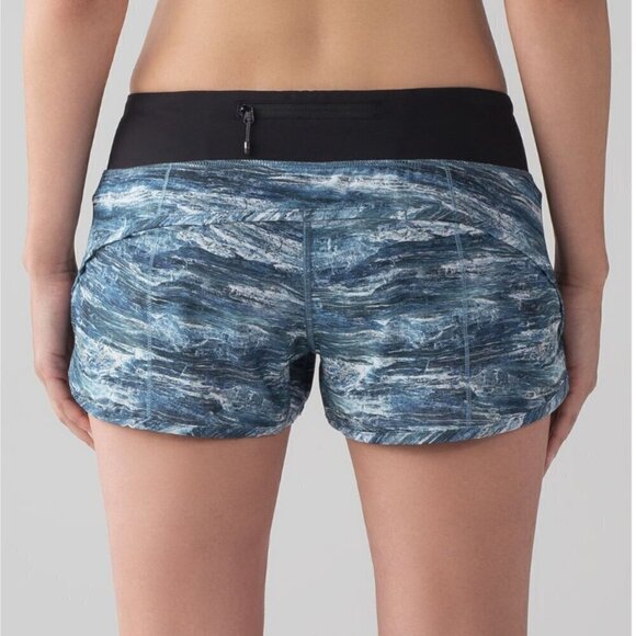 Lululemon Speed Short (4-way Stretch 2.5") Aerial Drift Multi Black / Black - Picture 6 of 6